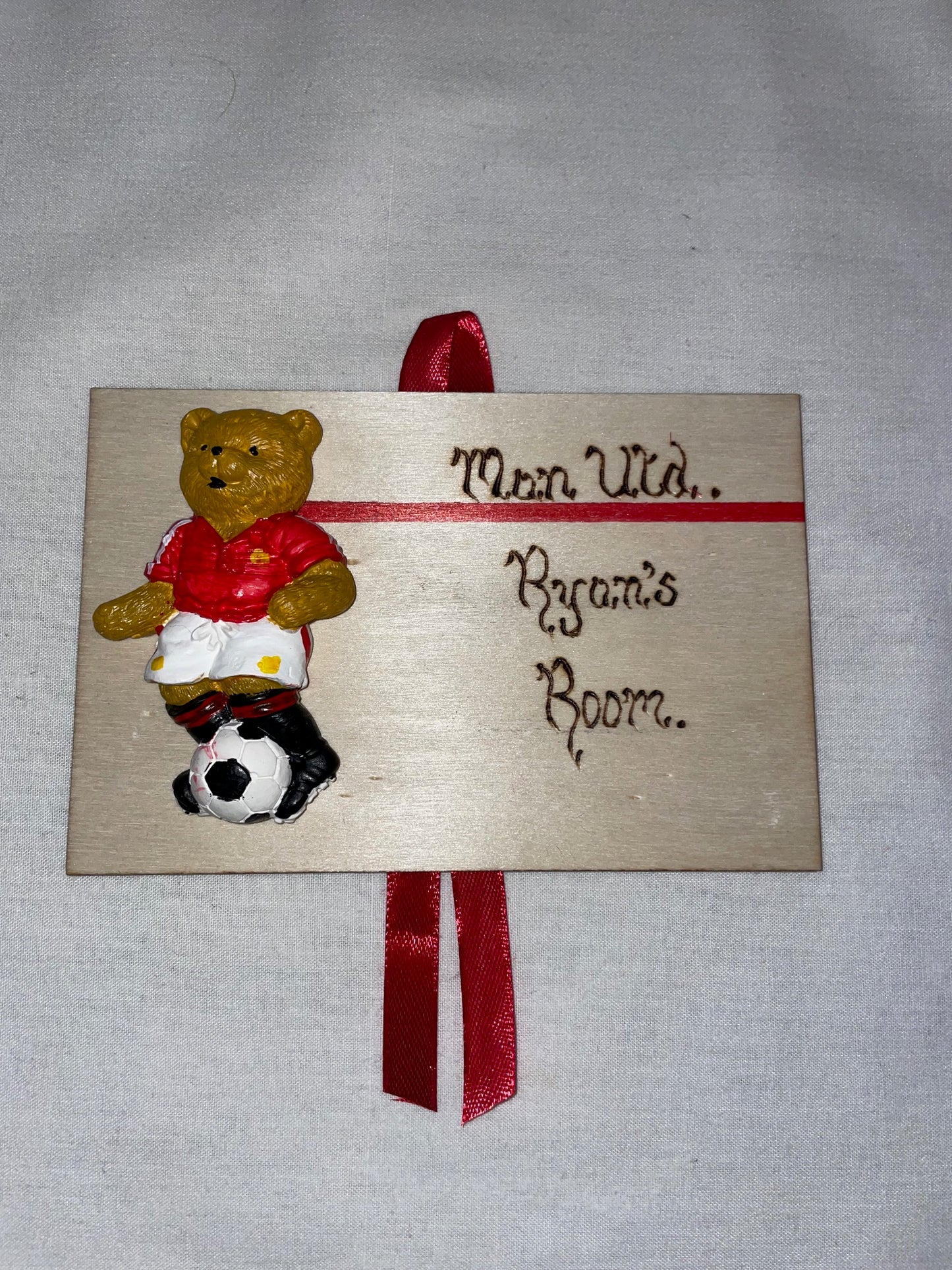 Handmade/Hand painted Personalised Football Plaque