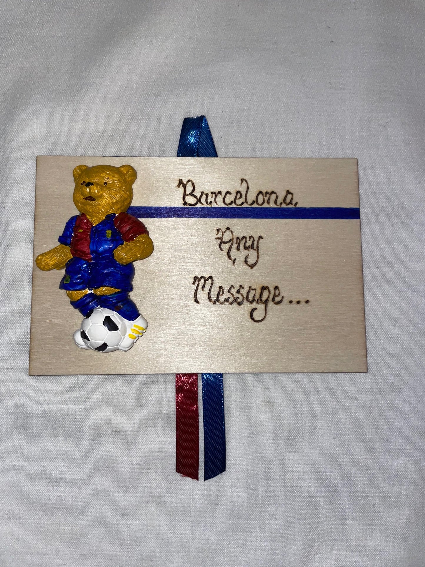 Handmade/Hand painted Personalised Football Plaque